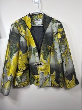 Ben Marc International Women’s Floral Tapestry Jacket Blazer Size 16
